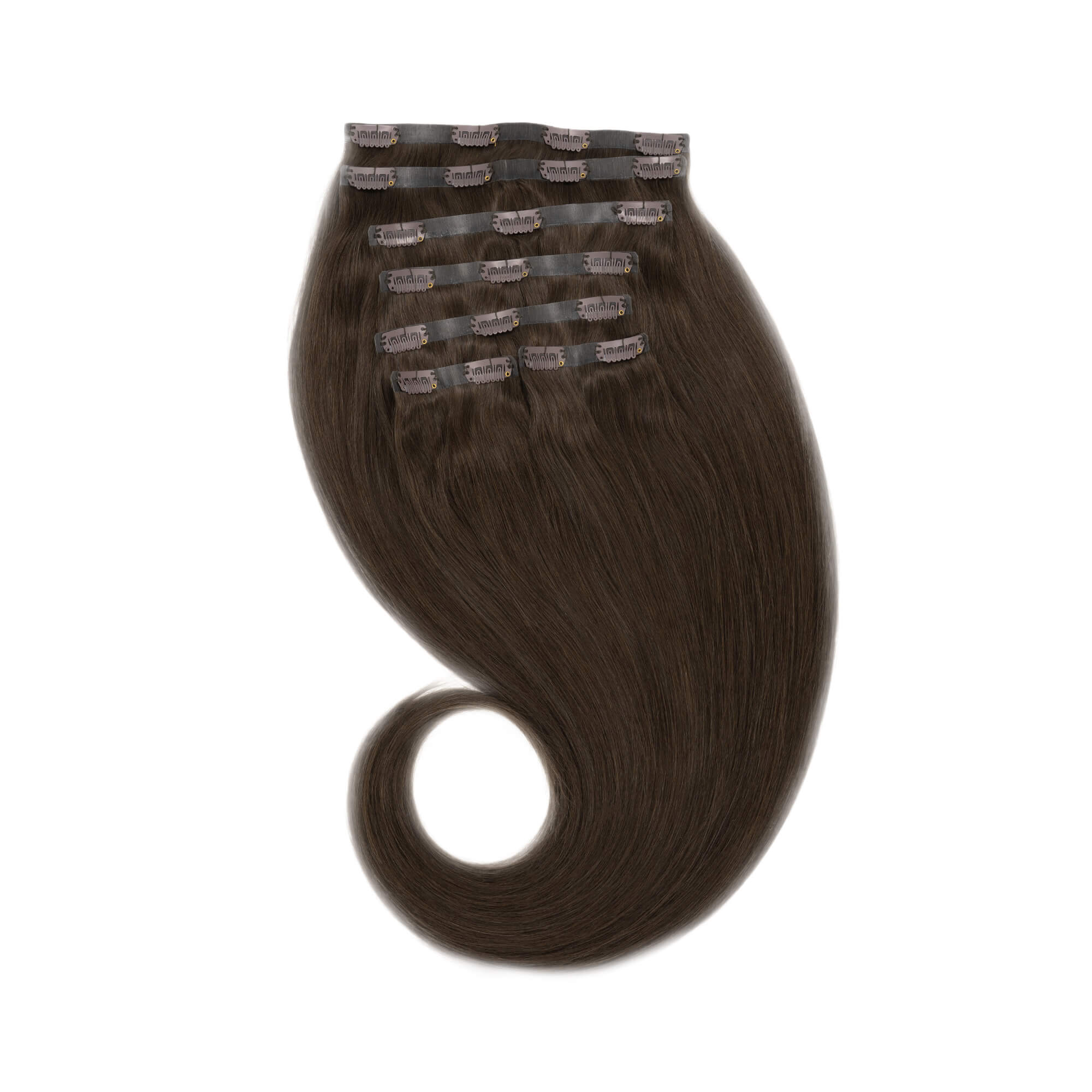 Clip-In extensions senza cucitura - marrone scuro #02